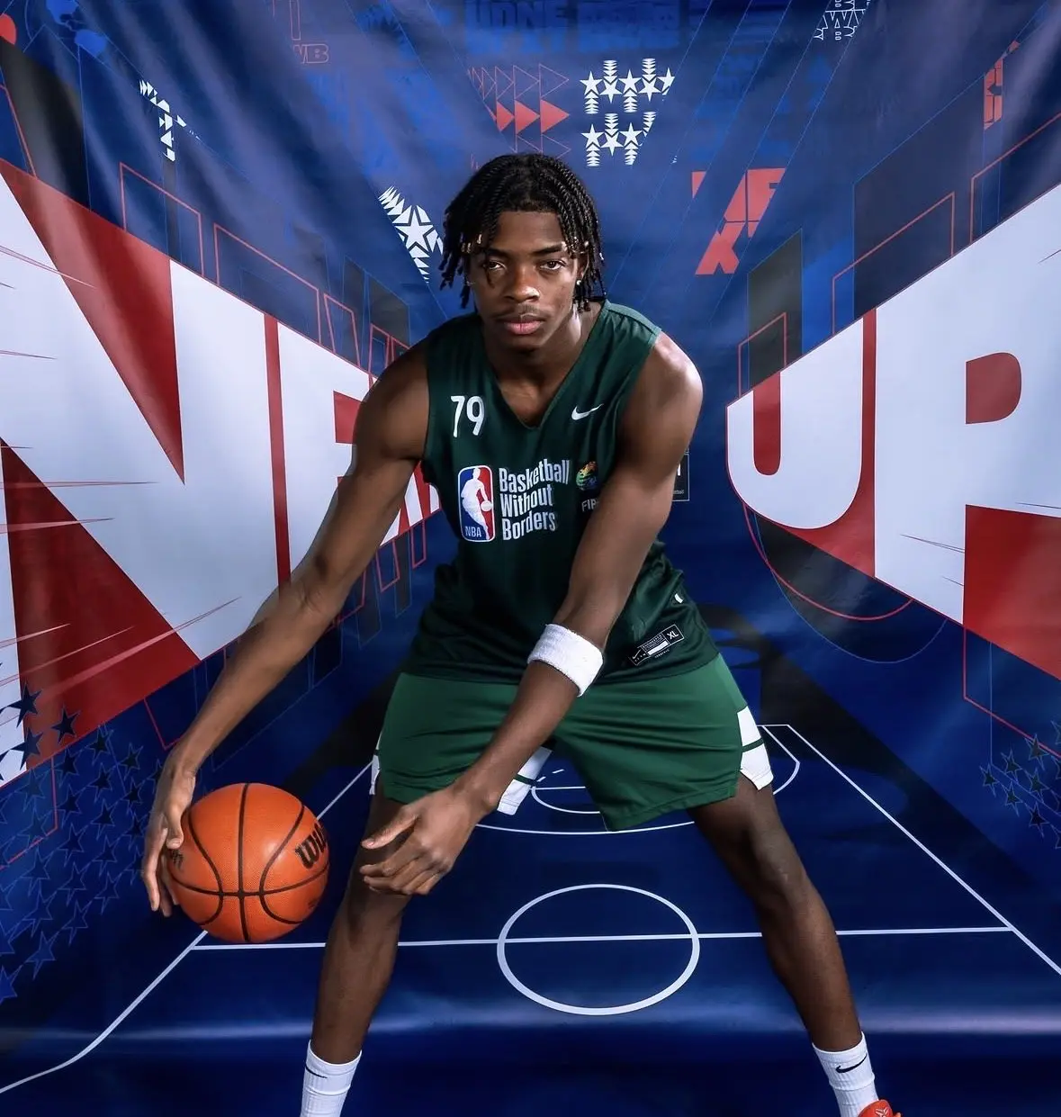 Justin Akengbowa at NBA Basketball Without Borders