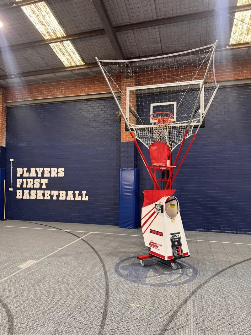 The Gun shooting machine on the Players First court