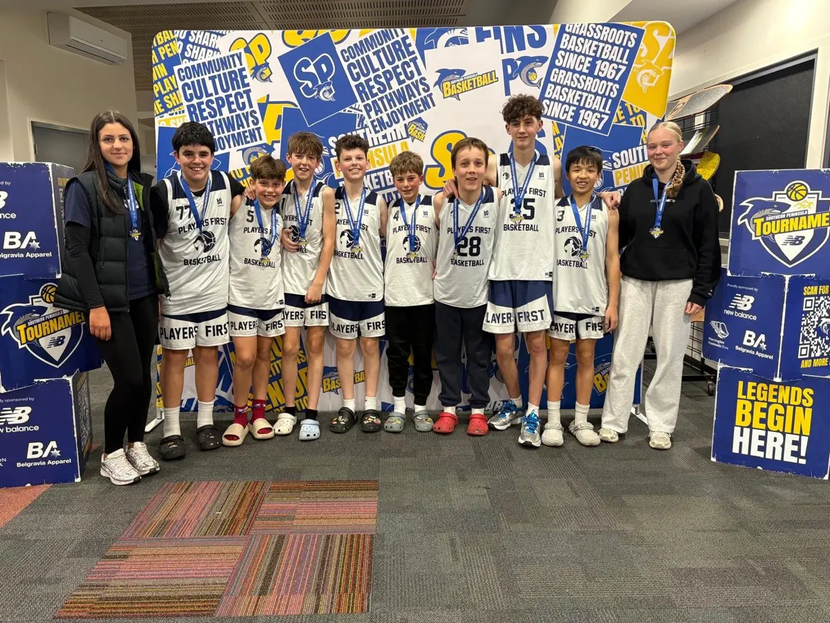 Players First boys tournament team with their medals